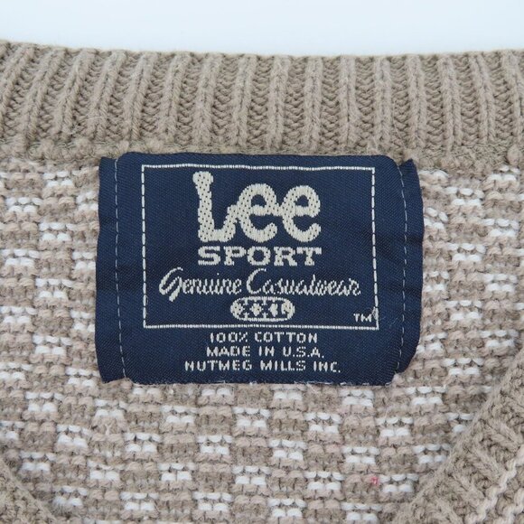 VTG Lee Sport Men XXL Green Bay Packers Knit Sleeveless Sweater Vest Embroidered - Picture 7 of 10